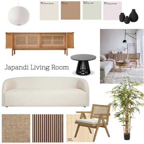 View this Interior Design Mood Board and more designs by tetianapod on Style Sourcebook Mood Board Japandi, Japandi Palette, Japandi Style Interior Design, Style Sourcebook, Airbnb Interior, Japandi Furniture, Japan Decor, Japandi Interior Design, Autumn Interior