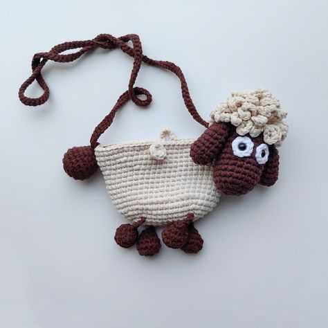 Amigurumi Bag, Sc Crochet, Sheep Pattern, Crochet Sheep, A Sheep, Magic Ring, Half Double Crochet, Pattern Crochet, Slip Stitch