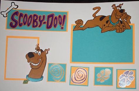 Scooby Doo Page Kit - Scrapbook.com Vintage Scooby Doo, Sticker Deco, Scrapbook Disney, Scrapbooking Kids, Character Group, Yearbook Themes, Disney Scrapbook Pages, Vacation Scrapbook, Universal Studios Florida