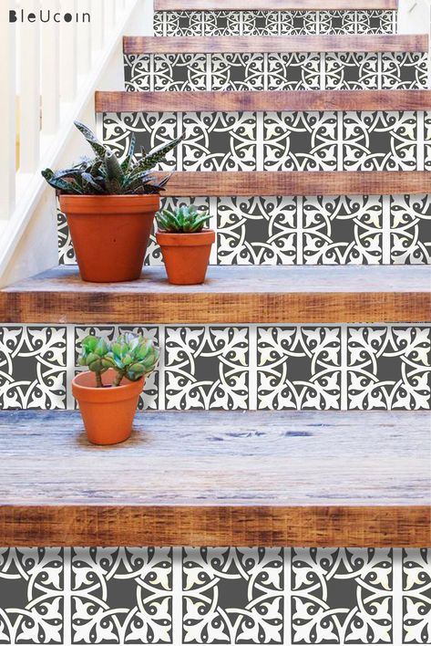 Modern Mexican, Mexican Home Decor, Mexican Home, Tile Wall, Peel And Stick Vinyl, Terracotta Tiles, Stick On Tiles, Dream House Decor, House Inspiration