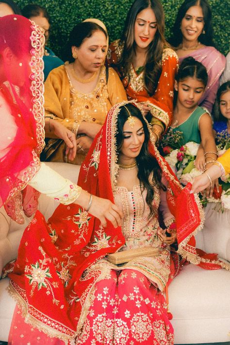 Chunni Ceremony - Kulveer & Preet — STEFANIEMPHOTO Chunni Ceremony Punjabi, Chunni Ceremony, Punjabi Aesthetic, Roka Ceremony, Bangle Ceremony, Wedding Collage, Ceremony Photos, Desi Wedding, 2025 Vision