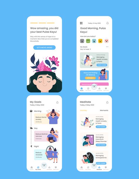 Therapy Website Design, Habit Tracker App, Health App Design, Ux Design Mobile, Mindfulness App, Library App, Meal Planning App, Ux App Design, Ui Ux App