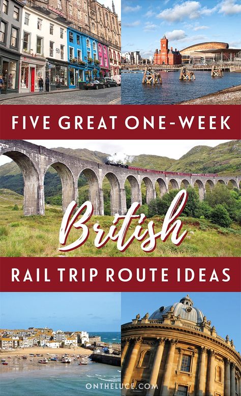 Britain by train: Five great one-week UK rail trip itinerary ideas, including Scotland's scenic trains, the Cornish coast and England's historic cities #Britain #UK #train #railtrip Uk Travel Itinerary, Itinerary Ideas, Cornish Coast, United Kingdom Travel, Visiting England, Voyage Europe, England And Scotland, Trip Itinerary, Europe Travel Tips