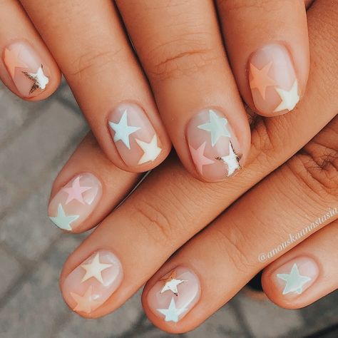 Nail Art Designs Moon, Nails Moon, 4th Nails, Stars Nails, Magic Nails, Paws And Claws, Nail Jewelry, Star Nails, Nails Desing