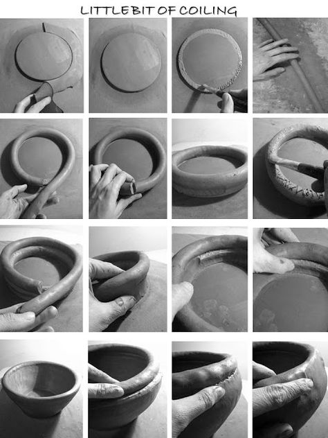 Building with thick coils.  Katarina builds unbelievably beautiful pots ... http://katarinabobic.blogspot.com/ Pottery Coiling, Coiling Ceramics, Coiled Pottery, Coil Pottery, Coil Pots, Beginner Pottery, Pottery Videos, Pottery Handbuilding, Tanah Liat