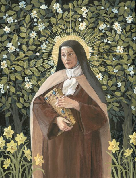 St Theresa Of Avila, Theresa Of Avila, Litany Of The Saints, Catholic Family Life, Roman Catholic Art, Saint Teresa Of Avila, St Teresa Of Avila, Catholic Wallpaper, Teresa Of Avila