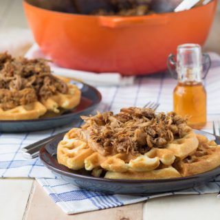 Pulled Pork Chili, Cornmeal Waffles, Pulled Pork Enchiladas, Best Pork Recipe, Tailgating Recipes, Pulled Pork Recipes, Bbq Pulled Pork, Best Comfort Food, Chicken And Waffles