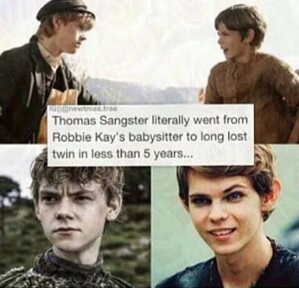 So true!!! Thomas Brodie Sangster And Robbie Kay, Robbie Kay And Thomas Sangster, Robbie Kay X Y/n, Peter Pan Imagines, Once Upon A Time Peter Pan, Robbie Kay Peter Pan, Peter Pan Ouat, Ouat Funny, Robbie Kay