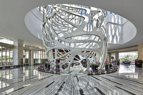 Atrium Design, Hotel Lobby Design, Mall Design, Mgm Grand, Hotel Interior Design, Lobby Design, Beautiful Interior Design, Sanya, Hotel Interior