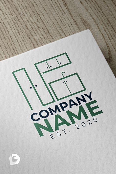 This logo can be used for various businesses, including: Kitchen cupboards, kitchen design, renovations, cabinet & cupboard installation. Kitchen Business Logo, Logo For Kitchen Business, Home Renovation Logo Design, Logo Kitchen Design, Kitchen Logo Design Branding, Cabinet Logo Design, Logo Design Furniture, Kitchen Appliances Logo, Kitchen Design Cupboards