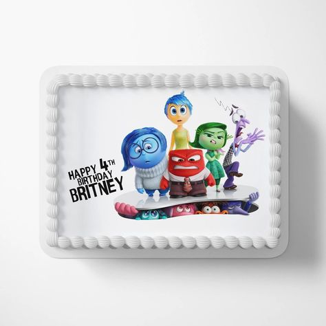 Looking for the perfect way to celebrate your child's love for Disney's Inside Out? Our printable Inside Out 2 Movie cake topper image is the missing piece to their out-of-this-world birthday cake! MAKE IT THEIR DAY WITH A PERSONALIZED TOUCH: Just like Riley's emotions guide her through life, personalize their cake with a special message! Our high-resolution, printable JPG cake topper can be customized with your child's name and age, making it a unique and unforgettable part of their celebra... Inside Out Birthday Cake, Movie Cake Topper, 2 Cake Topper, Movie Cake, Movie Cakes, 2 Cake, Indian Theme, Heart Cakes, Happy 4th Birthday