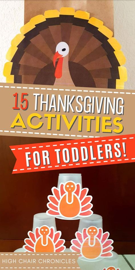 Looking for Thanksgiving activities for kids? Here are 15 fun and creative Thanksgiving activities for toddlers to do at home, for preschoolers and for kids in kindergarten and elementary school. You'll find easy and free Thanksgiving day crafts for kids, turkey activites for kids and enjoyable games, plus sensory play ideas, simple decorations, and more! Add these to your list of genius Fall activities for kids! Thanksgiving Day Crafts For Kids, Thanksgiving Food Activities, Thanksgiving Day Crafts, Kids Thanksgiving Games, Thanksgiving Activities For Preschoolers, Food Activities For Toddlers, Thanksgiving Toddler Activities, Thanksgiving Activities For Toddlers, Thankful Activities