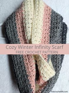 Crocheted Winter Scarf, Crochet Poncho Free Pattern Woman Winter Infinity Scarfs, Ladies Crochet Scarf Free Pattern, Crochet Winter Scarf Free Pattern, Thick And Quick Crochet Patterns Scarf, Quick And Easy Crochet Scarf Patterns, Free Crocheted Scarf Patterns, Crochet Scarf 3 Weight Yarn, Crochet Patterns For Scarf