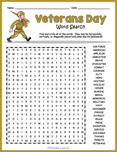 Veterans Day Worksheets, Letter Grid, Expand Vocabulary, Grid Puzzles, Veterans Day Activities, Puzzle Worksheet, Holiday Worksheets, November Activities, Word Search Printables