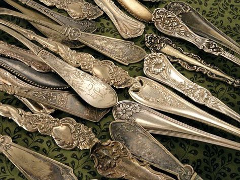 Wedding Cutlery, Antique Flatware, Vintage Forks, Vintage Crockery, Antique Spoons, Antique Silverware, Vintage Cutlery, Food Props, Vintage Silverware