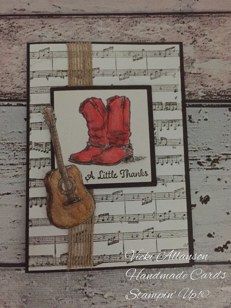 Guitar Cards, Cowboy Cards, Background Country, Sheet Background, Music Cards, Mens Birthday, Trendy Music, Mens Cards, Cards Homemade