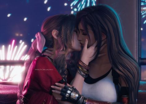 (1) Ria 🐇 on X: "KISS 🩷 https://t.co/78OB0pMU6x" / X Aerith And Tifa, Final Fantasy Funny, Cloud And Tifa, Final Fantasy Xii, Final Fantasy Collection, Final Fantasy Artwork, Yuri Manga, Tifa Lockhart, Final Fantasy Art