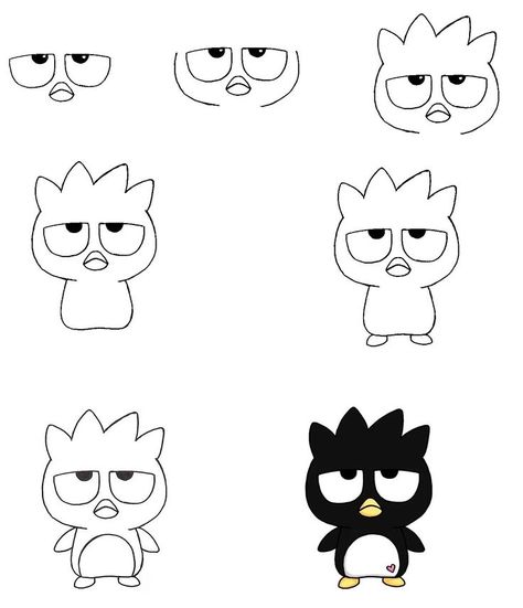 Create Cute Badtz Maru Drawing In seven Easy Steps Badtz Maru Drawing, Hello Kitty Crafts, Badtz Maru, Hello Kitty Cartoon, Hello Kitty Characters, صفحات التلوين, Kitty Drawing, Hello Kitty Drawing, Hello Kitty Birthday