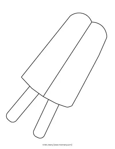 Popsicle Template Free Printable, Popsicle Outline, Popsicle Template, Popsicle Printable, Craft Garland, Popsicle Craft, Ice Cream Crafts, Summertime Crafts, Fun Summer Crafts