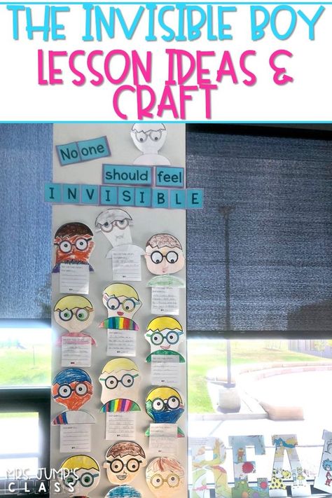 The Invisible Boy read aloud. Reading comprehension lesson plans with student response activities. Vocabulary, grammar, sentence study, and a craft, too! #theinvisibleboy #readaloud #readinglessonplans #engagingreaders Comprehension Lesson Plans, Science Videos For Kids, Elementary School Counseling Lessons, The Invisible Boy, Read Aloud Activities, Reading Comprehension Lessons, Reading Lesson Plans, Kindness Activities, Guidance Lessons