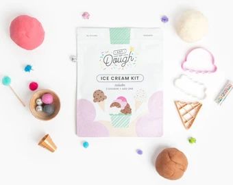 ArtofDough - Etsy Ice Cream Play Dough, Ice Cream Sensory, Ice Cream Playdough, Ice Cream Dough, Bag Ice Cream, Ice Cream Play, Icecream In A Bag, Scented Play Dough, Playdough Kit