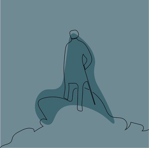 Art Wanderer Above The Sea Of Fog - Free vector graphic on Pixabay Wanderer Above The Sea Of Fog Tattoo, Wanderer Above The Sea Of Fog, Wander Drawing, Sea Tattoo, Urban Sketching, Line Drawing, Stock Images Free, Tatting, Vector Free