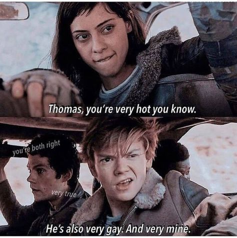 Runner Jokes, Thomas Maze Runner, Maze Runner Quotes, Maze Runner Characters, Runner Quotes, Maze Runner Thomas, Maze Runner Trilogy, Maze Runner Funny, Maze Runner Cast