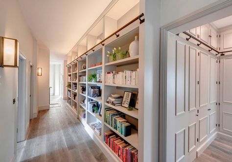 31 Wonderful Hallway Ideas to Revitalize Your Home | Home Remodeling Contractors | Sebring Design Build Long Narrow Rooms, Farmhouse Foyer, Family Room Sofa, Large Hallway, White Bookshelves, Home Remodeling Contractors, Entryway Cabinet, Interior Design Plan, Hallway Designs