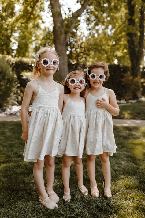 Noralee dresses and funky flower sunglasses Noralee Dresses, Flower Sunglasses, Bridal Beauty, Flower Girls, Bride Bridal, Bridal Party, Flower Girl, Beauty Hacks, Wedding Inspiration