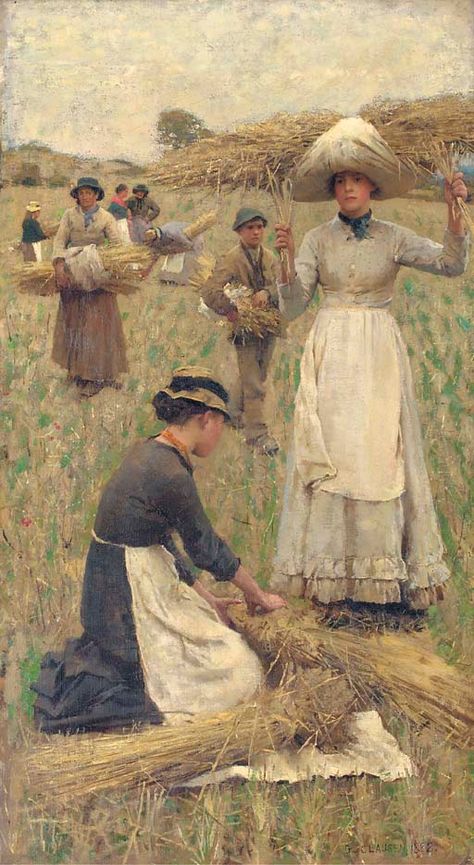 Gleaners George Clausen, Aberdeen Art Gallery, French Paintings, Tate Britain, Beauty In Art, Farm Art, Aesthetic Movement, Rural Life, British Art