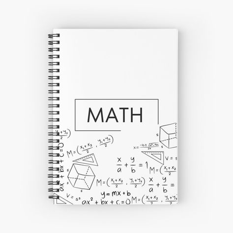 Get my art printed on awesome products. Support me at Redbubble #RBandME: https://www.redbubble.com/i/notebook/Math-Equations-Notebook-by-ArtByAirionna/135075410.WX3NH?asc=u 4th Quarter Design Notebook, 1st Quarter Design Notebook, Math Book Cover, First Page Of Notebook, Maths Notebook Cover Ideas, Math Notebook Design, First Page Of Project, Math Notebook Cover, Elementry School