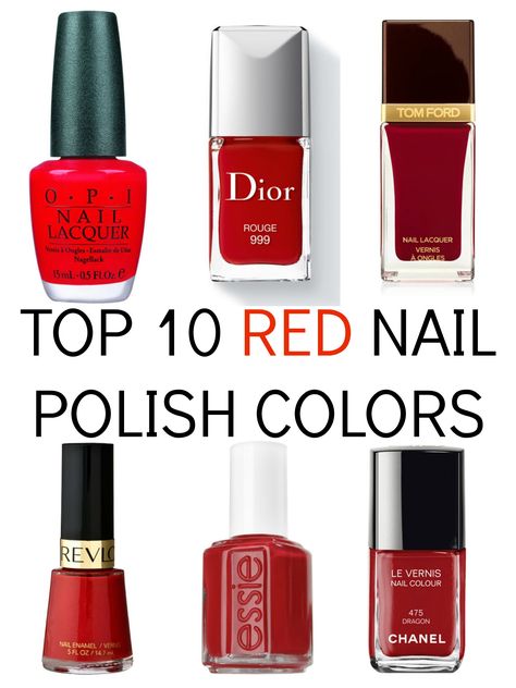 Best Red Nail Polish, Red Nail Polish Colors, Bright Red Nail Polish, Nail Polish Dry Faster, Dnd Gel Nail Polish, Dior Nails, Flame Nail Art, Bright Red Nails, Red Gel Nails