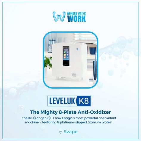 This is Enagic's most powerful antioxidant machine - featuring 8 platinum-plated titanium plates for improved water ionization and increased antioxidant production potential. 

Dm us and get a free demo for WONDER WATER, that can change your life.

Contact Us :
Email - wonderwaterwork02@gmail.com
Call - 8770-560-977 
Website - www.wonderwaterworks.com

#Wonderwaterwork #Kangenwater #Alkalinewater #Ionisedwater
#kangenwater #alkalinewater #healthylifestyle #kangenwatermurah #kangenmachine Kangen Machine, Kangen Water Machine, Ionised Water, Kangen Water, Water Machine, Alkaline Water, Change Your Life, Most Powerful, Healthy Lifestyle