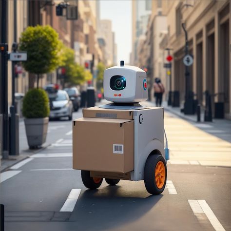 Photo cute delivery robot carrying a pac... | Premium Photo #Freepik #photo Delivery Robot, Photo Cute, Cute Chickens, Cute Birds, Chess Set, Robotics, Design Portfolio, Premium Photo, Portfolio Design