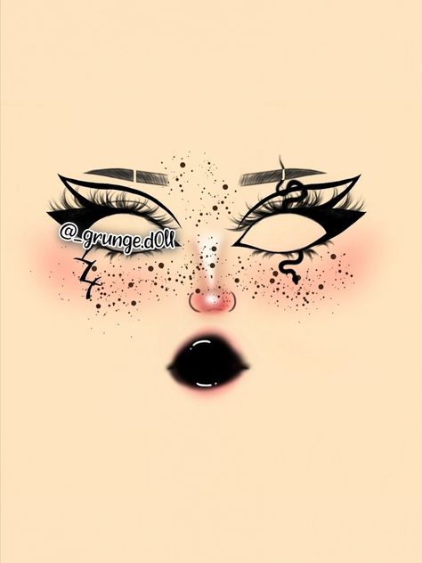 Boceto by: @_grunge.d0ll on Ig 🖤) Maquillaje Delineados Egirl Eyeliner Graphic E-girl (tag on Ig please! <3 @_grunge.d0ll ) Delineados Egirl, Egirl Eyeliner, Eyeliner Graphic, Egirl Makeup, Makeup Charts, Anime Cosplay Makeup, Makeup Drawing, Makeup Face Charts, Face Art Makeup