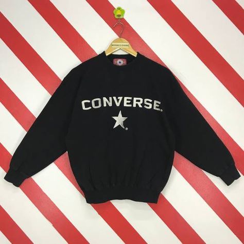 Converse Streetwear, 90s Converse, Converse Embroidery, Converse Sweatshirt, Converse Vintage, Taylor Sweater, Polo Ralph Lauren Sweatshirt, Ralph Lauren Sweatshirt, Streetwear Mens