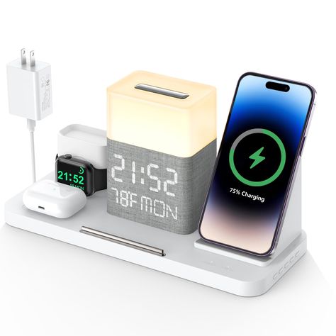 PRICES MAY VARY. 【6 in 1 Charging Station supports fast charging】BezosMax 6 in 1 wireless charging station supports 30W fast charging output, which can quickly charge iphone, apple watch charger , and airpods charger at the same time. It is also equipped with a 30W adapter, which can fully charge your smart devices in only 2-3 hours 【Charging station for multiple device】：wireless charger for iPhone、apple watch 、airpods : iPhone 15 /14/13 /12 /11 Pro/Pro Max/Plus/Mini all series ,in addition, it Airpods Iphone, Phone Charging Station, Light Temperature, Airpods Apple, Apple Watch Charger, Wireless Charging Station, Charger Station, Charger Stand, Watch Charger