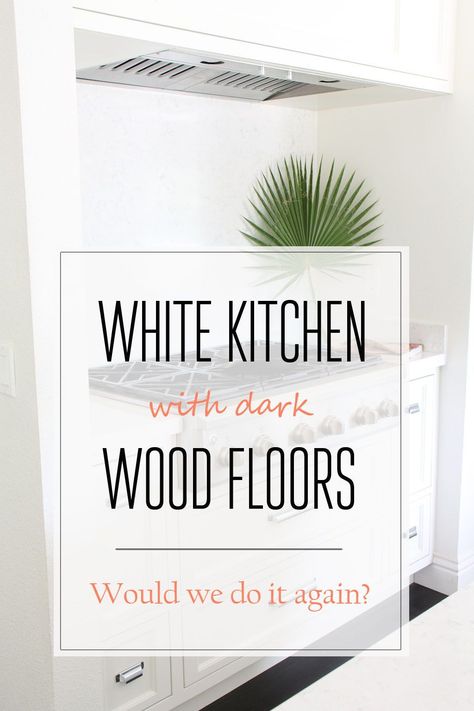 The Pros and Cons of dark wood floors vs light wood floors is listed out for you to easily make your next flooring decision. Which are better? We've created the ultimate list of the pros and cons of dark vs light hardwood floors and a bonus FREE room design guide! #prosandconsofdarkwoodfloors #prosandconsofdarkflooring #prosandconsofdarkfloors #prosandconslist #hardwoodfloorsprosandcons #flooringprosandcons #darkvslightwoodfloors Dark Floors Vs Light Floors, Kitchens With Dark Hardwood Floors, White Cabinets Dark Wood Floors, Light Vs Dark Wood Floors, Dark Vs Light Wood Floors, Kitchens With Dark Floors, White Kitchen With Dark Floors, Dark Wood Floors In Kitchen, Kitchens With Dark Wood Floors