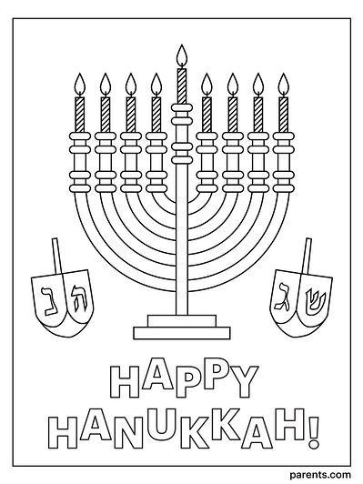 Hanukkah_1 Hannukah Coloring Pages Free Printable, Hanukkah Coloring Page, Chanukah Coloring Pages, Hanukkah Printables For Kids, Free Hanukkah Printables, Hannukah Worksheets For Kids, Hanukkah Coloring Pages Free Printable, Hanukkah Crafts For Kids Preschool, Dreidel Crafts For Kids