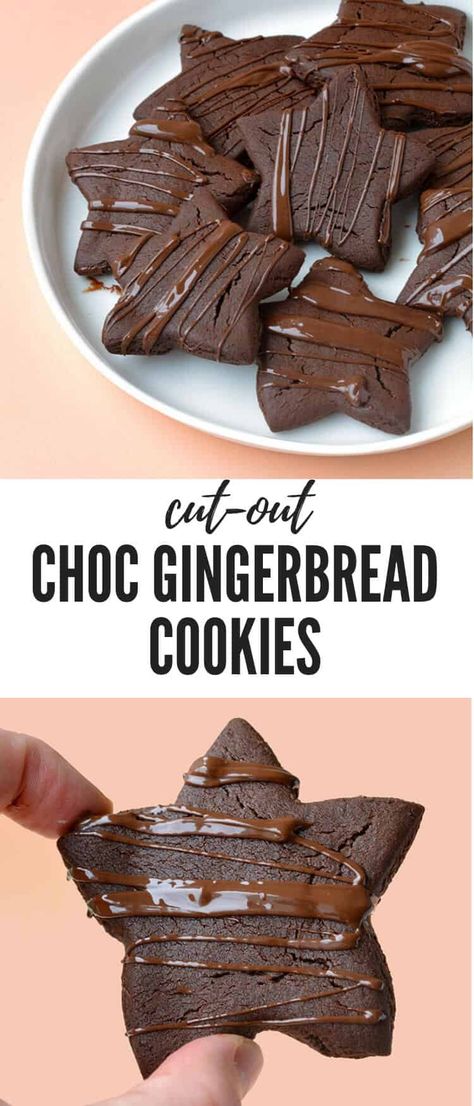 Gingerbread Cookies Soft, Cookies Soft And Chewy, Chocolate Gingerbread Cookies, Easy Gingerbread Cookies, Chocolate Gingerbread, Gingerbread Cookies Decorated, Soft Gingerbread Cookies, Cookies Soft, Ginger Bread Cookies Recipe