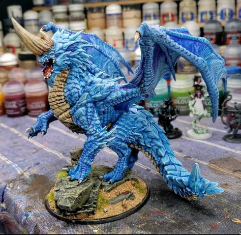 Blue Dragon Lord of the Print Dnd Miniatures RPG Role | Etsy Dragon Dnd, White Werewolf, Dragon Lord, D&d Minis, Dragon Miniatures, D&d Miniatures, Dnd Dragons, Dnd Monsters, Dnd Miniatures