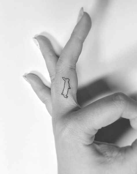 Mustache Tattoo On Finger, Elephant Finger Tattoo, Hase Tattoos, Tiny Finger Tattoos, Rabbit Tattoo, Small Finger Tattoos, Bunny Tattoos, Rabbit Tattoos, Finger Tattoo