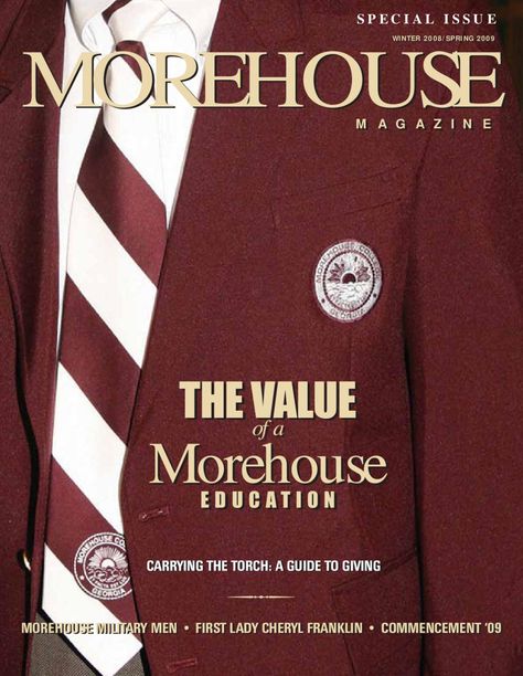 Morehouse Magazine Morehouse College Aesthetic, College Farewell, Hbcu Colleges, Morehouse College, College Letters, College Office, Diy Room Decor Videos, Magazine Editor, College Dorm Room Decor