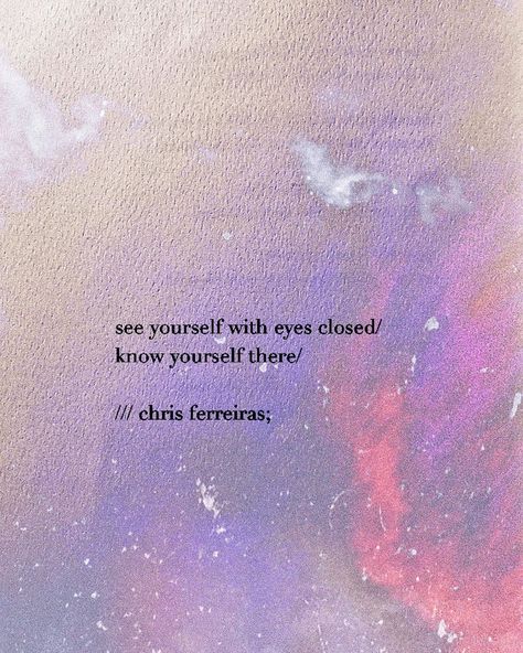 “Find your breath/ by @itscarus & listen. Rest your gaze. Ease your longing. See yourself with eyes closed. Know yourself there. Look. How breathing is always showing you a way in. Always whispering what you are.” Just Listen With Your Eyes Closed, Close Your Eyes And Listen, Eyes Closed Quotes, I Listen Very Carefully With My Eyes, Sometimes You Just Need Someone To Listen, A Listener Needs A Listener Too Quotes, Close Your Eyes, See You, Listening To You
