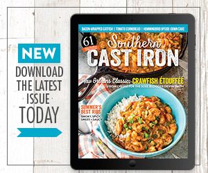 Southern Cast Iron New Issue Available. Download Today! Cinnamon Ice Cream, Peach Cake, Hash Brown Casserole, Cast Iron Recipes, Bananas Foster, Aluminum Pans, Banana Ice Cream, Distilled White Vinegar, Toasted Pecans