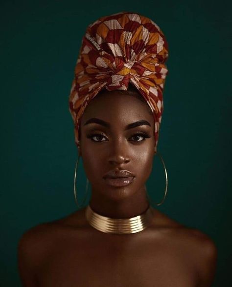 Black Goddess, Black Femininity, African Queen, Hair Wraps, Dark Skin Women, Makeup For Black Women, Dark Beauty, West Africa, African Women