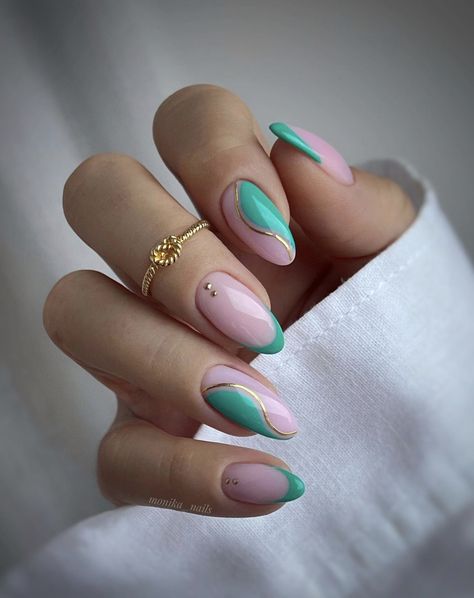 70 Best Nail Designs & Trends: Coolest Nail Art Ideas in 2024 - Organic Beauty Lover Fruit Nail Designs, Almond Gel Nails, Season Nails, Summery Nails, Girly Acrylic Nails, Lines On Nails, Fake Nails With Glue, Short Square Acrylic Nails, Almond Nails Designs