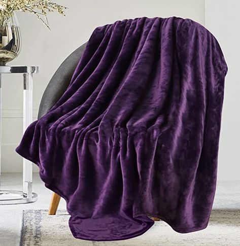 AmazonSmile: Utopia Bedding Fleece Blanket King Size Purple 300GSM Luxury Fuzzy Soft Anti-Static Microfiber Bed Blanket : Home & Kitchen Purple Throw Blanket, Mink Blanket, Purple Blanket, Oversized Throw Blanket, White Throw Blanket, Couch Blanket, Velvet Blanket, Microfiber Blanket, Sofa Throw Blanket