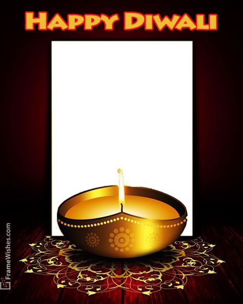 Divali Ideas Card, Happy Diwali Photo Frame, Diwali Photo Frame, Diwali Photo Ideas, Diwali Frame, Almond London, Diwali Craft Ideas, Deepavali Greetings Cards, Happy Dipawali