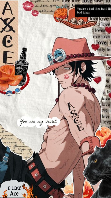 Collage One Piece Ace One Piece, Werewolf Aesthetic, The Good Son, Portgas D Ace, One Piece Man, One Piece Ace, Crazy Funny Pictures, One Peice Anime, One Piece Comic